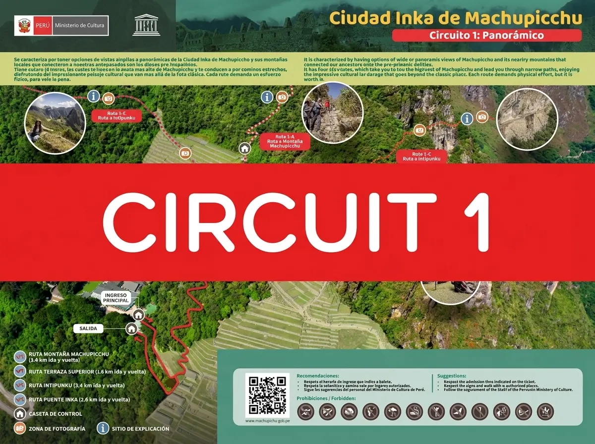 Machu Picchu Circuit 1: Complete Guide to the 4 Panoramic Routes
