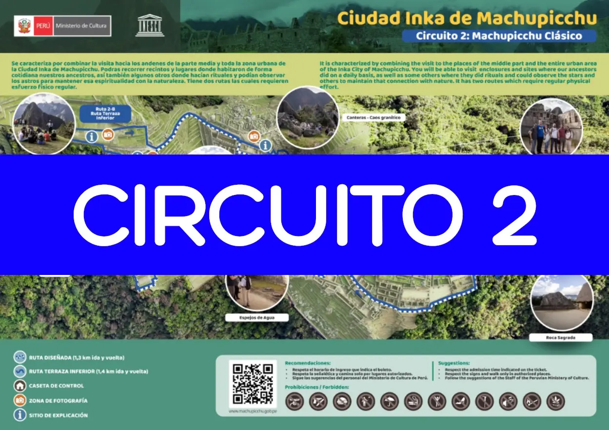 Circuito 2 de Machu Picchu : Guía Completa de las Rutas 2A y 2B